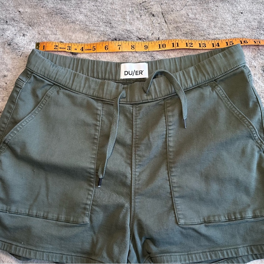 Olive Green Athletic Shorts for Women - Picture 6 of 7
